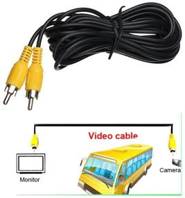 img 1 attached to 🚚 Enhance Long Truck and Bus Safety with 30FT 10M AV to AV RCA to RCA AV Reverse Rear View Parking Camera Video Extension Cable