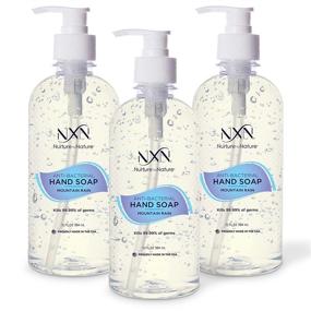 img 4 attached to 🧼 NXN Antibacterial Liquid Hand Soap: Mountain Rain Scent, Made in USA | Kills 99% of Germs! (Pack of 3, 12 oz)