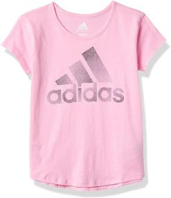 img 2 attached to Футболка adidas для девочек с короткими рукавами и круглым вырезом.