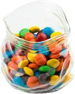 🥣 realistic crinkled edges 8 ounce glass zipper bag - serve candy, popcorn, or nuts with clear glass bowl - dishwasher-safe, flat base - restaurantware логотип