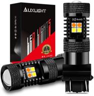auxlight switchback led bulbs 16smd chipsets | parking, drl and turn signal lights | white/amber (pack of 2) logo