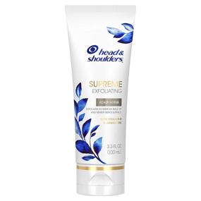 img 4 attached to 💆 Head and Shoulders Supreme Exfoliating Scalp Scrub Treatment: Argan Oil & Vitamin E, 3.3 Fl Oz - Revitalizing Hair Cleanser for Healthy Scalp
