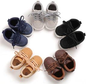 img 3 attached to 👟 Meckior Stylish Sneakers for Toddler Boys' Toddler Walkers Shoes