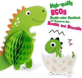 img 1 attached to 🦖 Mocoosy 12 PCS Dinosaur Party Honeycomb Centerpieces: Adorable Dino Table Decorations for Kids' T-Rex Theme Birthday, Baby Shower Supplies & More