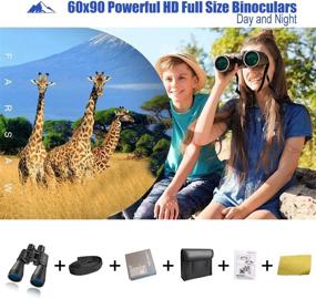 img 3 attached to 🔭 High-Performance Waterproof 60x90 Binoculars for Bird Watching, Travel, and Sports Events - Perfect Gifts for Men and Women
