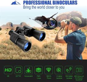 img 2 attached to 🔭 High-Performance Waterproof 60x90 Binoculars for Bird Watching, Travel, and Sports Events - Perfect Gifts for Men and Women