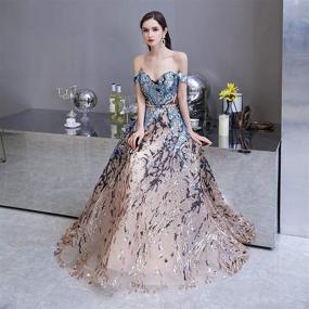 img 1 attached to Женское платье "🧜 Heartgown" с блестящими пайетками в стиле русалки для шикарного вечера | Длинные вечерние платья для вечеринки выпускников