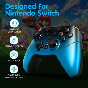 img 3 attached to 🎮 SHANGCAI Wireless Pro Controller for Nintendo Switch - Motion Control, Turbo, Dual Vibration - Gradient Color