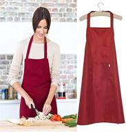 👩 water resistant aprons for women with adjustable fit, pockets, and unisex design - ideal for kitchen, dish washing, grooming, and chef activities логотип