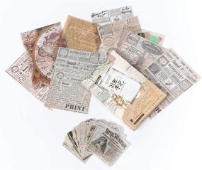 img 3 attached to 📰 Vintage Newspaper Journal Stickers Set - 110Pcs for DIY Planner, Scrapbook, and Art Projects - Old Notes Design