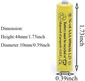 img 3 attached to QBLPOWER 1.2V AAA NiCd 600mAh Rechargeable Battery 🔋 Cell for Solar Lights Garden Lamp (12 Pack AAA)