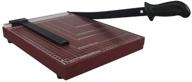 red paper cutter and trimmer with safety device for a4 a5 paper, photos or labels logo