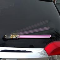 🌟 wipertags galactic purple reflective saber for rear wipers - original wipesabers logo