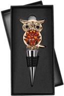 🦉 seo optimized owl wine bottle stopper - stainless steel for bar, kitchen, holiday party, wedding - preserve & prevent oxidation - perfect owl gift logo