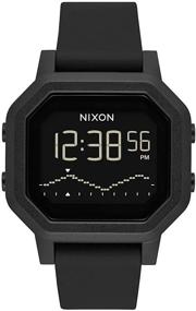 img 1 attached to 🌊 NIXON Siren A1311-100m Водонепроницаемые женские цифровые спортивные часы (38 мм циферблат, ремешок из Пу/резины/силикона 18 мм - 16 мм) - Изготовлены из переработанных океанических пластиков от #Tide.