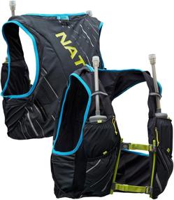 img 4 attached to 🏃 Nathan Pinnacle 4L Hydration Pack/Running Vest - Stay Hydrated on Your Runs with Twin 20 oz Soft Flasks. Perfect for Running, Hiking & More! Men/Women/Unisex