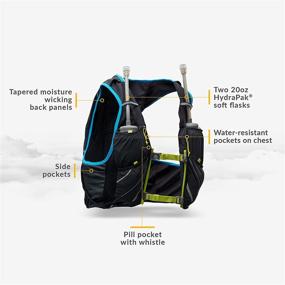 img 2 attached to 🏃 Nathan Pinnacle 4L Hydration Pack/Running Vest - Stay Hydrated on Your Runs with Twin 20 oz Soft Flasks. Perfect for Running, Hiking & More! Men/Women/Unisex