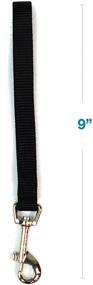 img 1 attached to 🐶 Blue-9 Dog Training Leash - 9 Inch Tab Lead for Obedience, Recall, and Agility Training - Made in The USA - Black