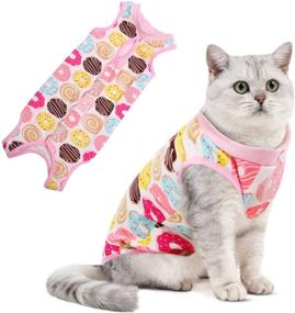 img 4 attached to 🐾 KOESON Cat Surgical Recovery Suit: Breathable Pet Shirt for Abdominal Wounds & Skin Diseases - Anti-Licking, E-Collar Alternative for Cats & Dogs