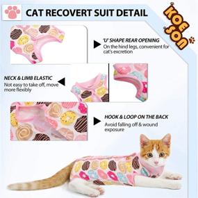 img 3 attached to 🐾 KOESON Cat Surgical Recovery Suit: Breathable Pet Shirt for Abdominal Wounds & Skin Diseases - Anti-Licking, E-Collar Alternative for Cats & Dogs