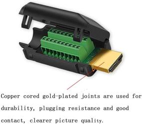 img 2 attached to 🔌 Jienk HDMI не запайка семьи Быстрое соединение с платой гребень и чехол - 2 шт: Легкая установка без пайки