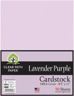 lavender purple cardstock - 8.5x11 inch - heavyweight cover - 50 sheets - clear path paper logo