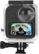 📷 gopro max action camera waterproof housing case: ultimate underwater diving protection (30m) with bracket accessories logo