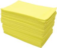 🧽 eurow yellow microfiber cleaning cloths - 36 pack, 12x16in, 300gsm logo