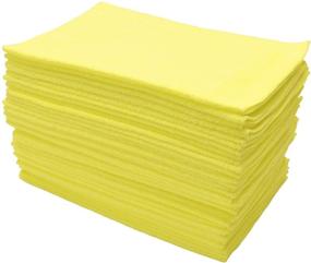 img 4 attached to 🧽 Eurow Yellow Microfiber Cleaning Cloths - 36 Pack, 12x16in, 300GSM