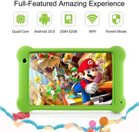 img 1 attached to 📱 High-Performance Kids Tablet: 7 inch 1200x1920 IPS, 2GB RAM, 32GB ROM, WiFi Android Tablets with Kids-Proof Case