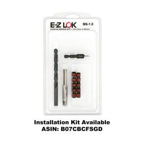 img 1 attached to E-Z Lok Externally Threaded Insert, C12L14 Carbon Steel, Meets AISI 12L14, M6-1.0 Internal Threads, M10x1.5 External Threads, 10.49mm Length, USA Made (Pack of 5)