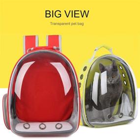 img 2 attached to 🎒 Airline-Approved Transparent Bubble Backpack for Hiking and Outdoor Use - Pet Cat/Dog Carrier Travel Bag