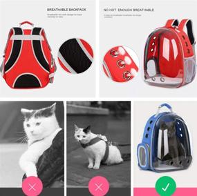 img 1 attached to 🎒 Airline-Approved Transparent Bubble Backpack for Hiking and Outdoor Use - Pet Cat/Dog Carrier Travel Bag