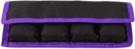 📷 purple dslr battery case holder storage bag (4 pocket) for aa/aaa, canon lp-e6, lp-e8, lp-e10, lp-e12, nikon en-el14, en-el15, sony np-fw50, np-f550, np-fm500h logo