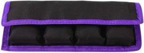 img 4 attached to 📷 Purple DSLR Battery Case Holder Storage Bag (4 Pocket) for AA/AAA, Canon LP-E6, LP-E8, LP-E10, LP-E12, Nikon EN-EL14, EN-EL15, Sony NP-FW50, NP-F550, NP-FM500H