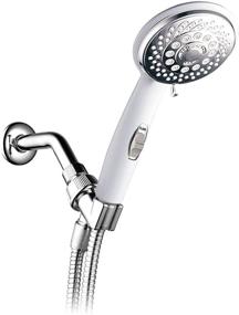 img 4 attached to HotelSpa Designer White/Chrome-Face Spiral Handheld with Patented ON/OFF Pause Switch