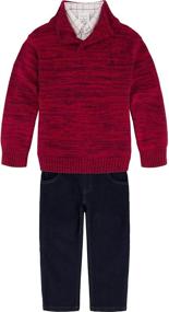 img 2 attached to Stylish Calvin Klein Boys 3-Piece Sweater, Dress Shirt, and Pants Set for a Complete and Classy Look