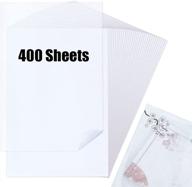 400 sheets white translucent tracing paper for sketching, calligraphy, architecture transfer - ideal for trace images, preliminary drawing & overlays (8.5 x 11 inch) logo