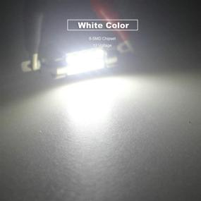 img 1 attached to 🚗 DODOFUN 12V 36MM Festoon 6418 DE3423 DE3425 LED Bulbs for Car Interior Lights License Plate Map Dome Trunk Door Courtesy Light - 6000K White, Extra Bright, 8-SMD Chipset, Canbus Error Free