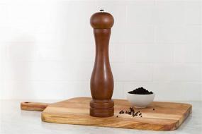 img 2 attached to 🌶️ Cole & Mason 12.5-Inch Capstan Pepper Grinder in Wood Brown