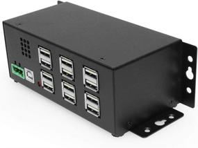 img 2 attached to Coolgear Industrial 12-Port USB 2.0 Powered Hub - PC-MAC DIN-Rail Mount Solution