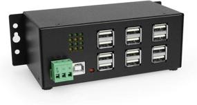 img 4 attached to Coolgear Industrial 12-Port USB 2.0 Powered Hub - PC-MAC DIN-Rail Mount Solution