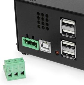 img 1 attached to Coolgear Industrial 12-Port USB 2.0 Powered Hub - PC-MAC DIN-Rail Mount Solution