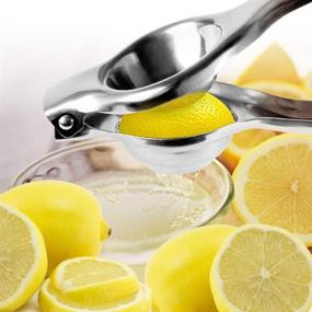 img 2 attached to 🍋 Lemon Lime Squeezer: Stainless Steel Manual Juicer with Silicone Handles for Effortless Citrus Extraction