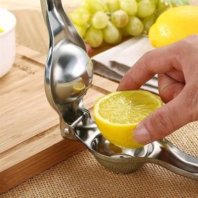 img 3 attached to 🍋 Lemon Lime Squeezer: Stainless Steel Manual Juicer with Silicone Handles for Effortless Citrus Extraction