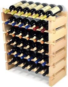 img 3 attached to Modular Hardwood Wine Racks - Wine Rack Wood for 36 Bottles (6 bottles x 6 shelves)