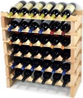 modular hardwood wine racks - wine rack wood for 36 bottles (6 bottles x 6 shelves) логотип