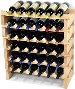 img 4 attached to Modular Hardwood Wine Racks - Wine Rack Wood for 36 Bottles (6 bottles x 6 shelves)