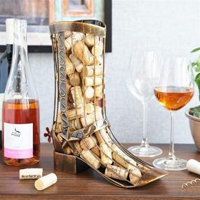 img 1 attached to 🍷 True Boot Cork Holder: Rustic Bronze Decorative Wine Cork Storage and Décor, Set of 1