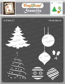 img 4 attached to 🎄 CrafTreat Christmas Layered Stencils for Wood, Canvas, Paper, Wall, Tile - 6x6 Inches - Reusable DIY Art and Craft Stencils - Christmas Decor Stencils